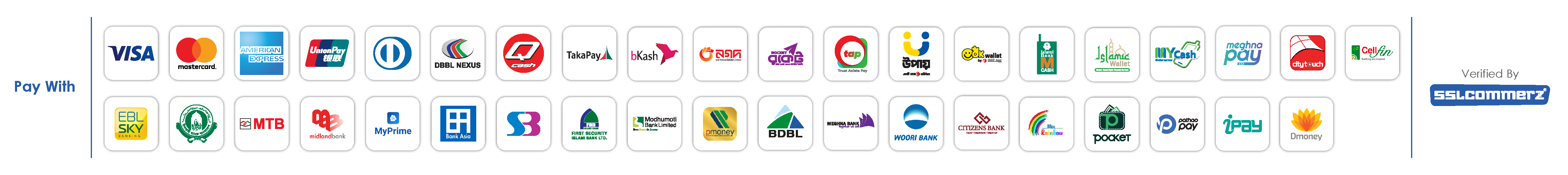 Incell Bangladesh Supported Payment Gateways